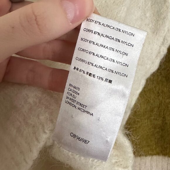 BUNDLE! - Free People Alpaca Sweaters - Green and Cream - Women's XSmall - Picture 7 of 8